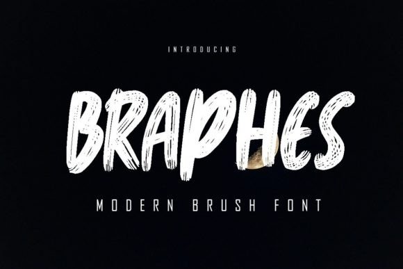 Braphes Font: A Textured Brush Typeface for Creative Makers