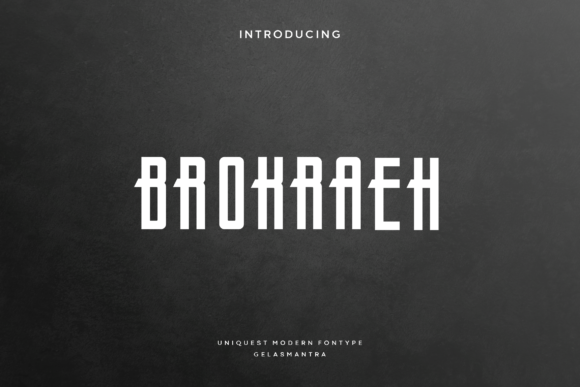 Brokraeh Font: Bold Typography for Craft Creations