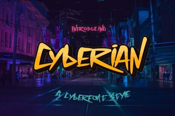 Cyberian Font: A Rebellious Display Typeface for Digital Design
