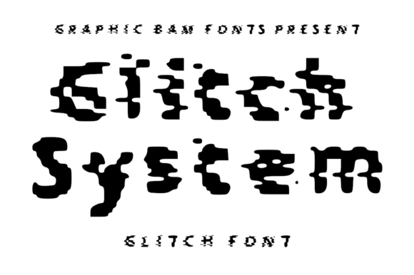 Glitch System Font for Creative Crafters and Product Makers