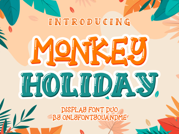 Monkey Holiday Duo: A Fun Display Font for Digital Design
