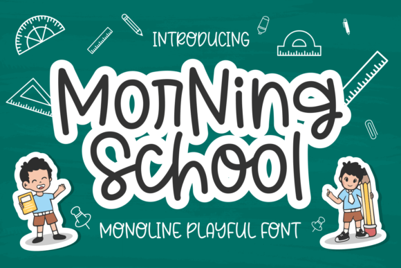 Morning School Font: A Creative Display Typeface for Makers