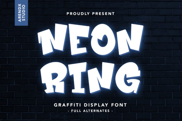 Neon Ring Font for Bold Branding and Creative Business Use