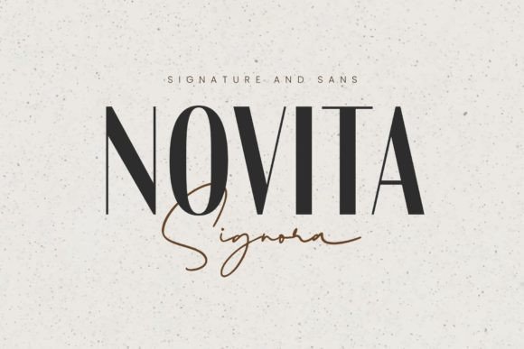 Novita Signora Duo Font for Modern Marketing and Design