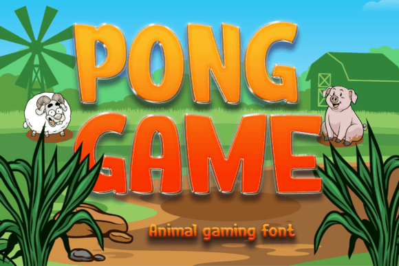 Pong Game Font – A Bold Display Typeface for Kids and Gamers