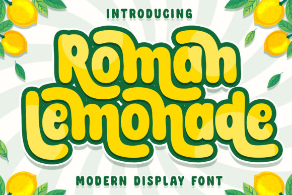Roman Lemonade Font for Bold Branding and Playful Design Projects