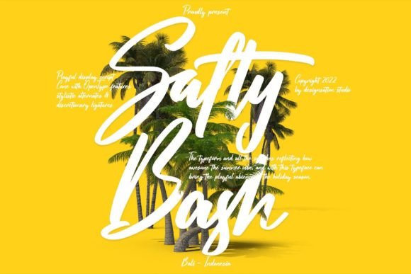 Salty Bash Font for Tropical-Themed Editorial Design