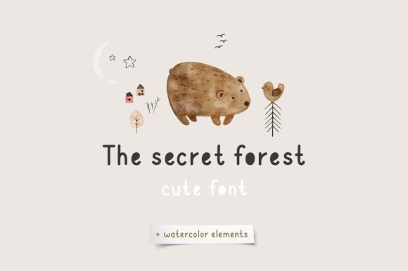 Secret Forest Font: A Display Typeface for Creative Makers