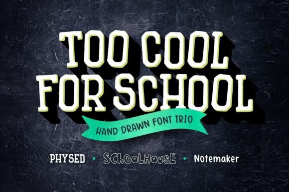 Too Cool for School Trio: A Playful Font for Web Design Projects