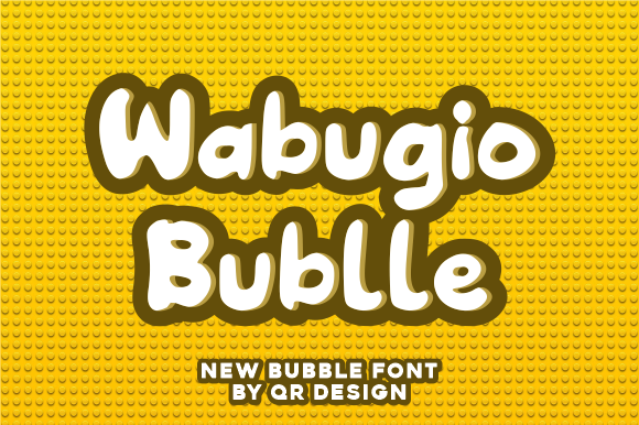 Wabugio Bublle Font for Creative Makers and Stationery Designers